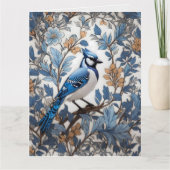 Elegant Blue Jay William Morris geïnspireerd Kaart (Voorkant)