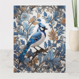 Elegant Blue Jay William Morris geïnspireerd Kaart