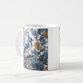 Elegant Blue Jay William Morris geïnspireerd Koffiemok (Voorkant links)