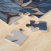 Elegant Blue Jay William Morris geïnspireerd Legpuzzel (Zijkant)