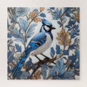 Elegant Blue Jay William Morris geïnspireerd Legpuzzel (Verticaal)