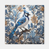 Elegant Blue Jay William Morris geïnspireerd Magneet (Voorkant)