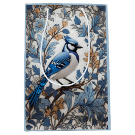 Elegant Blue Jay William Morris geïnspireerd Medium Cadeauzakje