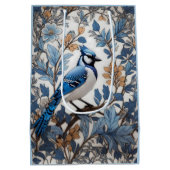 Elegant Blue Jay William Morris geïnspireerd Medium Cadeauzakje (Achterkant)