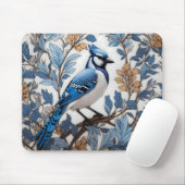 Elegant Blue Jay William Morris geïnspireerd Muismat (Met muis)