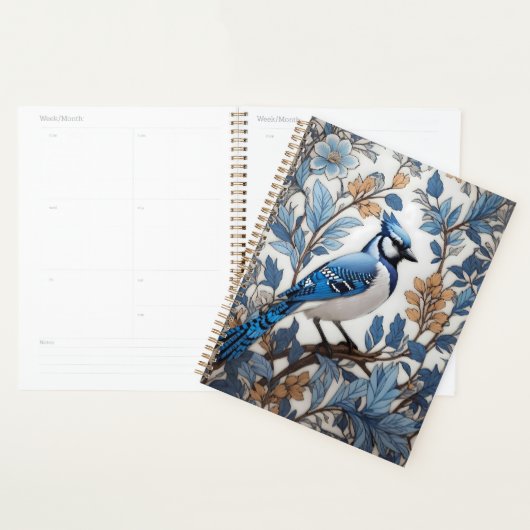 Elegant Blue Jay William Morris geïnspireerd Planner (Display)
