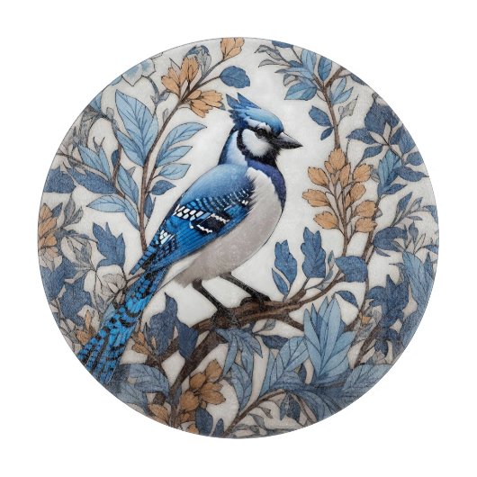 Elegant Blue Jay William Morris geïnspireerd Snijplank (Voorkant)