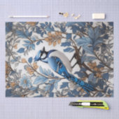 Elegant Blue Jay William Morris geïnspireerd Tissuepapier (Craft)