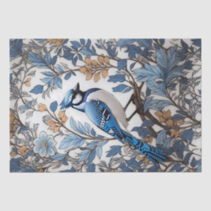 Elegant Blue Jay William Morris geïnspireerd Tissuepapier