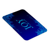 Elegant Blue Joy Snowflake Flexible Photo Magnet Magneet (Rechterzijde)