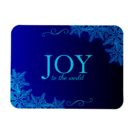 Elegant Blue Joy Snowflake Flexible Photo Magnet Magneet