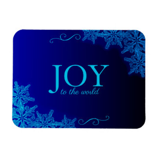 Elegant Blue Joy Snowflake Flexible Photo Magnet Magneet