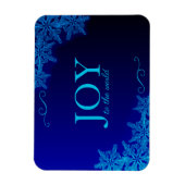 Elegant Blue Joy Snowflake Flexible Photo Magnet Magneet (Verticaal)