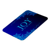 Elegant Blue Joy Snowflake Flexible Photo Magnet Magneet (Linkerzijde)