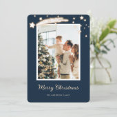 Elegant Blue Kaarten voor kerstmis foto's (Staand voorkant)