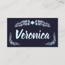 Elegant Blue Kerstmis Plaatskaartje