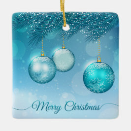 Elegant Blue Kerstsierents | Versiering Keramisch Ornament