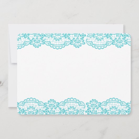 Elegant Blue Lace Thank You Card Bedankkaart (Achterkant)