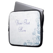 Elegant Blue Laptop Sleeve (Voorkant Links)