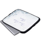 Elegant Blue Laptop Sleeve (Voorkant onderkant)