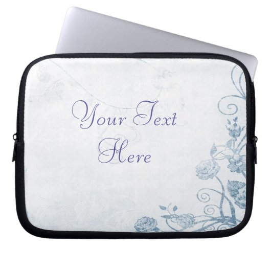 Elegant Blue Laptop Sleeve (Voorkant)