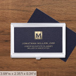 Elegant Blue Leather Gold Initiaal Logo Visitekaarthouder<br><div class="desc">Show van uw verfijning met dit elegante blauw lederen visitekaartje hoesje met een luxe gouden initiaal logo. Perfect voor voorzien van een netwerkgebeurtenissen en bedrijfsvergaderingen, is dit stijlvolle hoesje zeker om een blijvende indruk op cliënten en collega's te maken evenals. De duurzame bouw en de veilige onverwacht sluiting zorgen ervoor...</div>