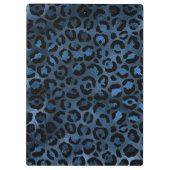 Elegant Blue Leopard Personalized Clipboard Klembord (Achterkant)