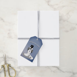 Elegant Blue Lesbian Gefeliciteerd Cadeau Label Cadeaulabel