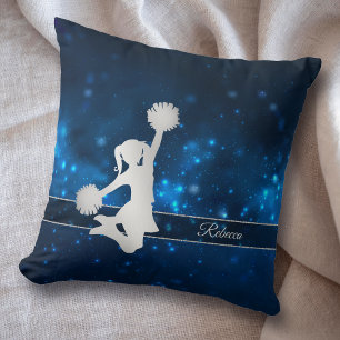 Elegant Blue Lights Silver Cheer Leader Kussen