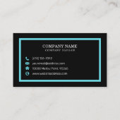 Elegant Blue Lijst op Blue Marble | VISITEKAARTJE (Achterkant)