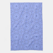 Elegant Blue Liquid Mandala Art Pattern Theedoek (Verticaal)