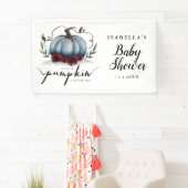 Elegant Blue Little Pumpkin Baby shower Spandoek (Insitu)