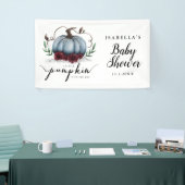 Elegant Blue Little Pumpkin Baby shower Spandoek (Beurs)