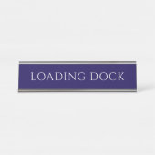 Elegant Blue Loading Dock Name Plate Bureau Naambordje (Voorkant)
