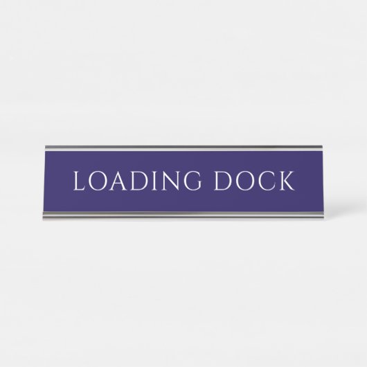 Elegant Blue Loading Dock Name Plate Bureau Naambordje (Voorkant)