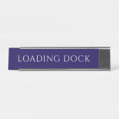 Elegant Blue Loading Dock Name Plate Bureau Naambordje (Voorkant)
