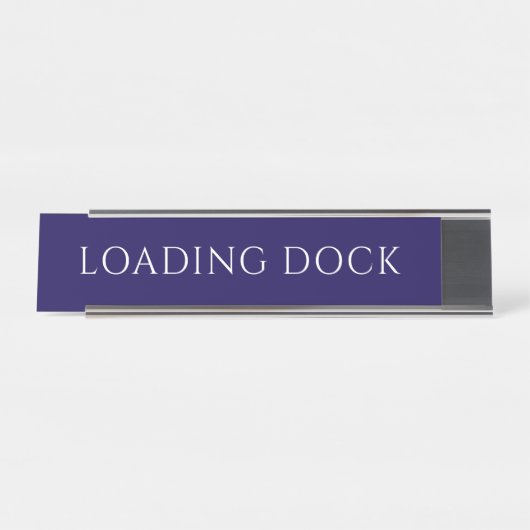 Elegant Blue Loading Dock Name Plate Bureau Naambordje (Voorkant)