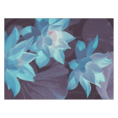 Elegant Blue Lotus Acryllic Artwork | Tafelkleed (Voorkant (Horizontaal))