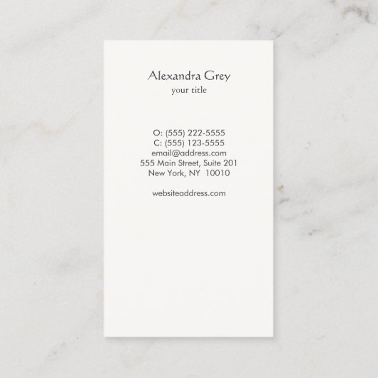 Elegant Blue Lotus Flower Mandala Visitekaartje (Achterkant)