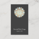 Elegant Blue Lotus Flower Mandala Visitekaartje (Voorkant)