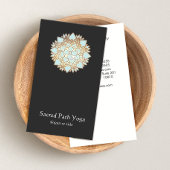 Elegant Blue Lotus Flower Mandala Visitekaartje