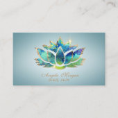 Elegant Blue Lotus Flower Visitekaartje (Voorkant)