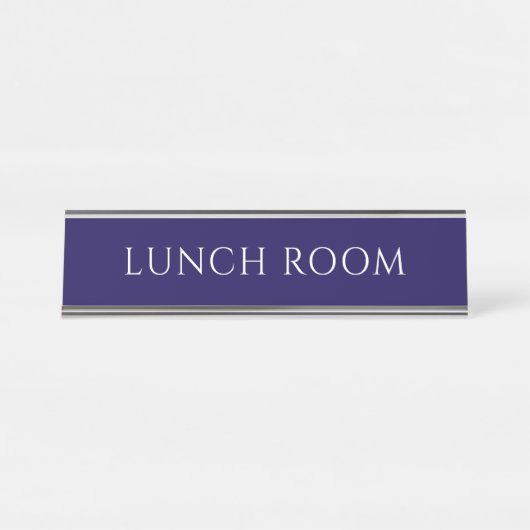 Elegant Blue Lunch Room Name Plate Bureau Naambordje (Voorkant)