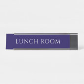 Elegant Blue Lunch Room Name Plate Bureau Naambordje (Voorkant)