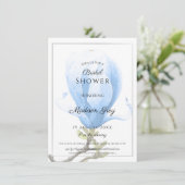 Elegant Blue Magnolia Vrijgezellenfeest Kaart (Staand voorkant)