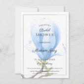 Elegant Blue Magnolia Vrijgezellenfeest Kaart (Voorkant)