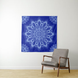Elegant Blue Mandala Wandkleed