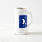 Elegant Blue Marble 10 jaar Jubileum Bierpul (Voorkant rechts)