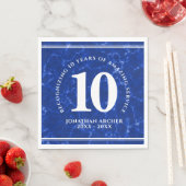 Elegant Blue Marble 10 jaar Jubileum Servet (Insitu)