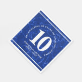 Elegant Blue Marble 10 jaar Jubileum Servet (Hoek)